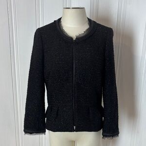 ✨ PINK TARTAN Black Tweed Blazer (Size 8 CAN / 38 GER / US 8)